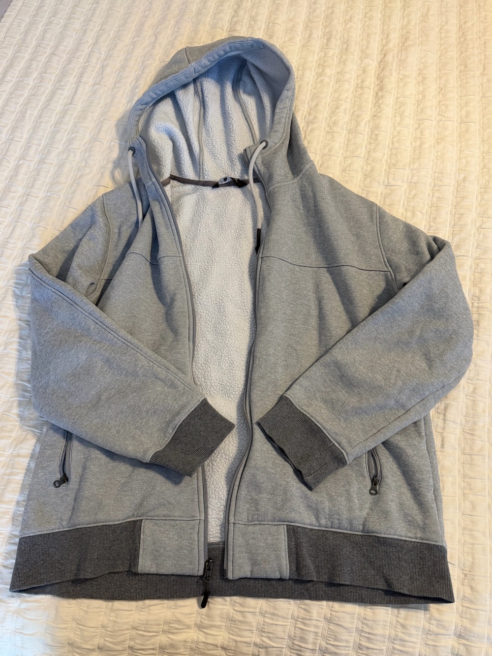 The North Face Sherpa Lined Full Zip Hoodie Gray Men’s L